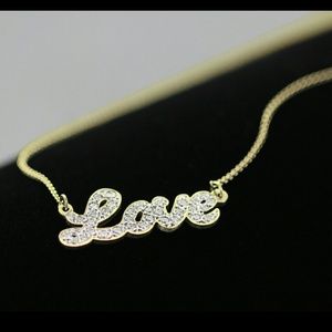 Solid Gold Personalized Name Necklace with stones