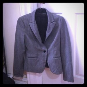 Express black and white suit jacket