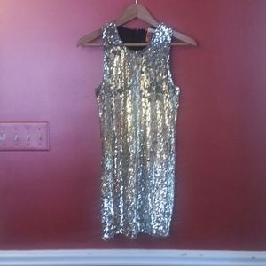 Tory Burch Stunning Gold Sequin Mini Dress