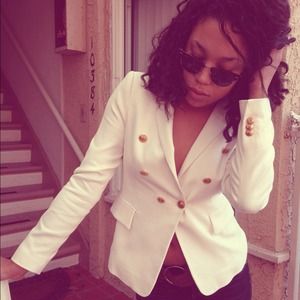 Zara women white blazer