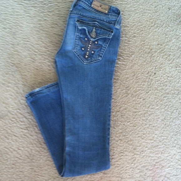 Sang real miss me skinny boot cut jeans