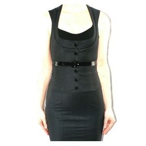 Bebe 2 pc. Belted vest and pencil skirt