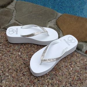 Swarovski crystal sandals.