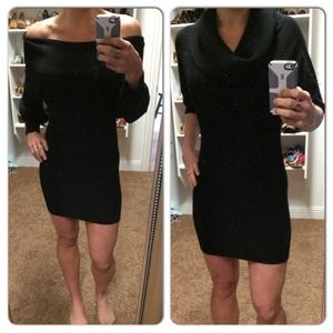 Bebe black sweater mini dress xsmall