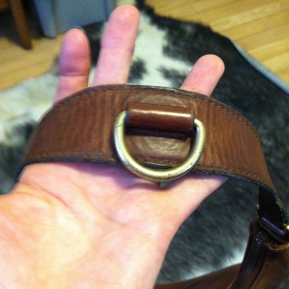 SOLD EBAYbrown leather Jackie O vintage hobo - Picture 3 of 4