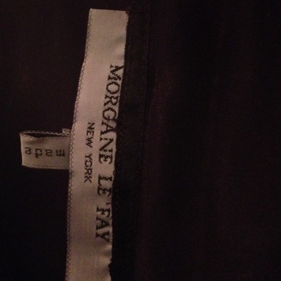 MORGAN LE FAY Black Silk Ruched Cap Sleeve Blouse - Picture 4 of 4