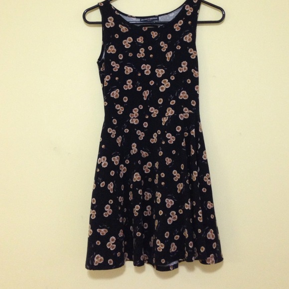 Open back sunflower skater dress