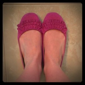Purple Mossimo flats.