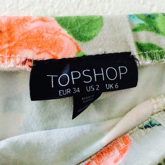 TOPSHOP FLORAL SKIRT - Picture 3 of 4