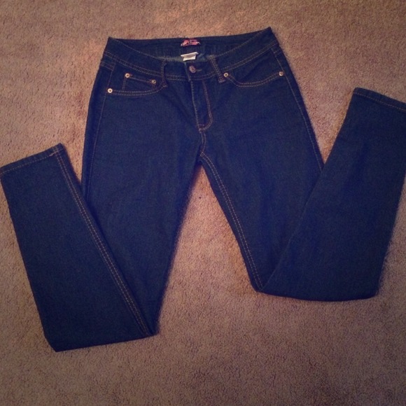 Denim blue straight leg jeggins