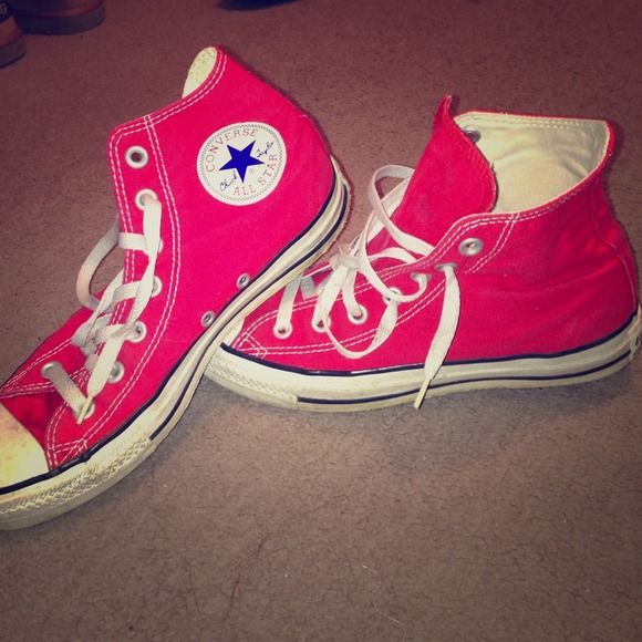 These red converse and blue ones sold