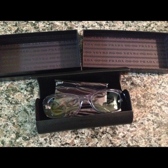 SOLD ON EBAY! PRADA Blue Crystal Eye Glasses