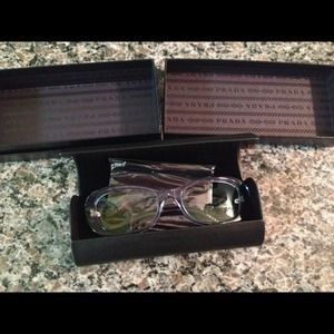 SOLD ON EBAY! PRADA Blue Crystal Eye Glasses