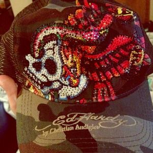 🚫sold🚫 Ed Hardy camo hat cap snap back