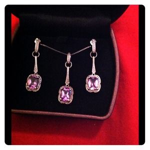 Matching necklace and earrings