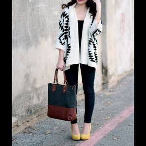 NWOT Aztec Open Front Cardigan Loose Oversized