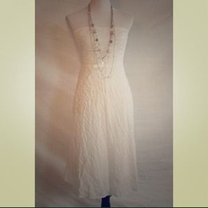J.Crew strapless white cotton dress