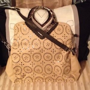 Taupe very versatile handbag