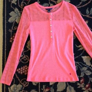 Long sleeve coral shirt
