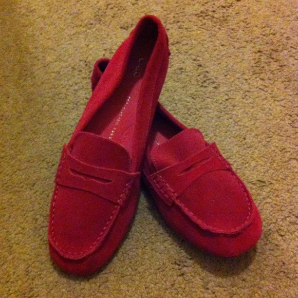RESERVED***Pink Suede Driver Moccasin