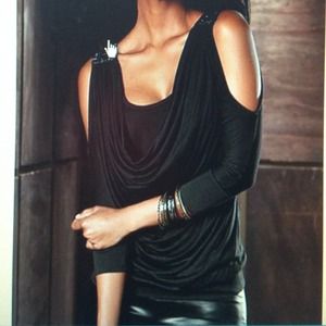 Studded Cold Shoulder Top