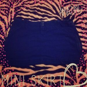 Navy Blue Mini Skirt