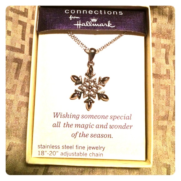 Stainless steel snowflake necklace by Hallmark.