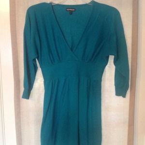 Turquoise dolman tunic sweater from Express
