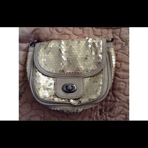 Black  poppy gold purse