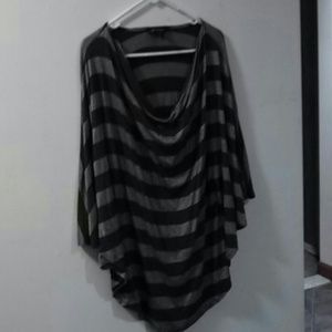 grey stripped semi-sparkly shirt NWOT MARKED DOWN