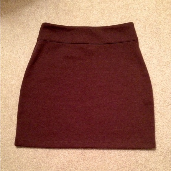 Burgundy Mini Skirt