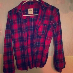 Hollister plaid shirt