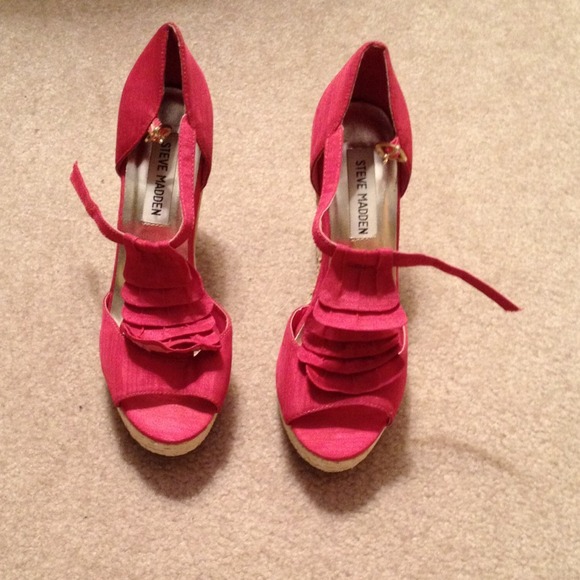 Pink Steve Madden Wedges