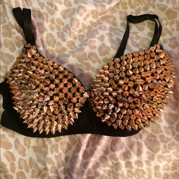 REDUCED 🎀 Never worn fashion statement spiked bra