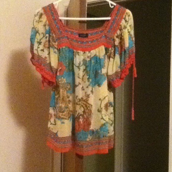 Vibrant Floral Sheer Shirt