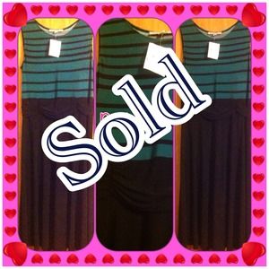 Sleeveless Black and Green Dress
