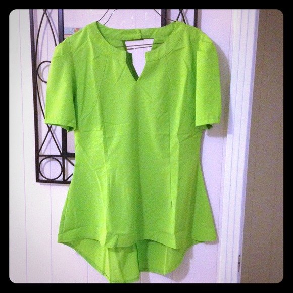 Bright green high low top
