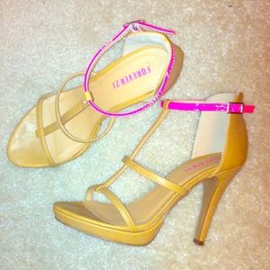 Neon Strap Heels