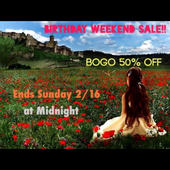 BIRTHDAY WEEKEND SALE- please share!! 😘