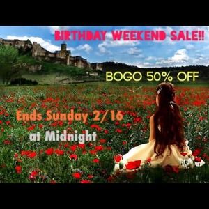 BIRTHDAY WEEKEND SALE- please share!! 😘