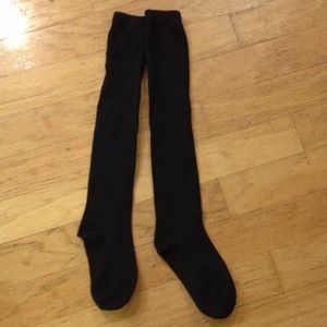 Black Knee High Socks