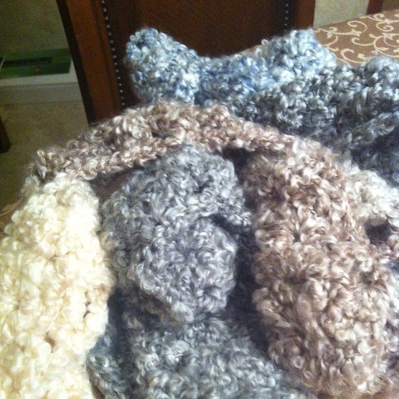 Set of hand crocheted scarves