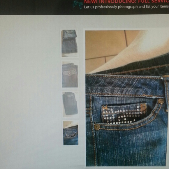 Bisou Bisou sequin bootcut jeans - Picture 2 of 2