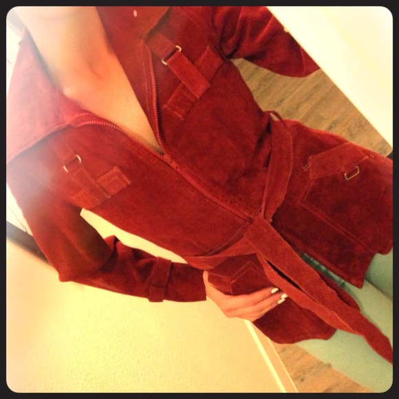 Badass vintage suede trench
