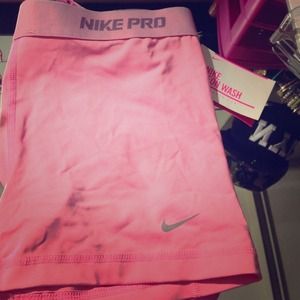Nike Pro Pink shorts size Large (neon wash)