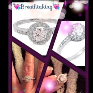 925 Halo White "Russian CZ"  👀 LIKE REAL Diamond