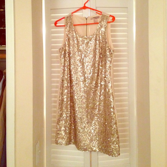 Gold Sequin Party Dress