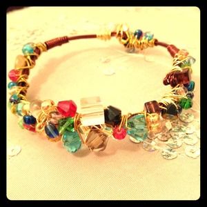 Wire wrapped bracelet