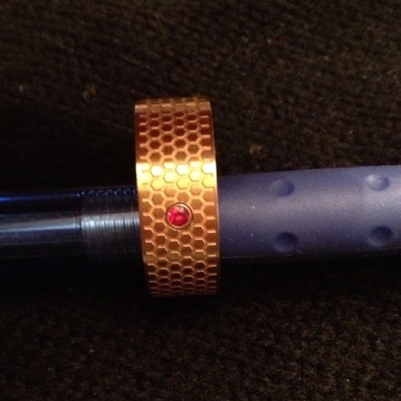 Titanium, 10k Henri Purec, with Ruby (real) - Picture 1 of 2