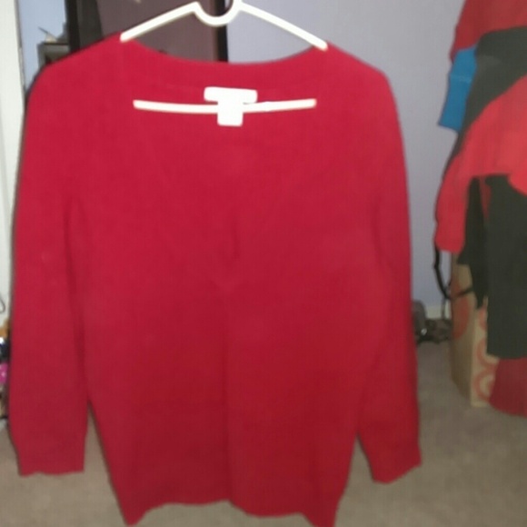 Red cashmere sweater frm the limited